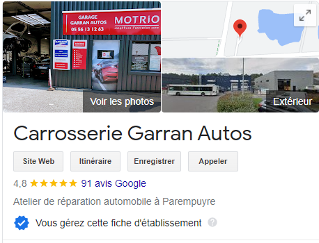 réparation de carrosserie à Parempuyre